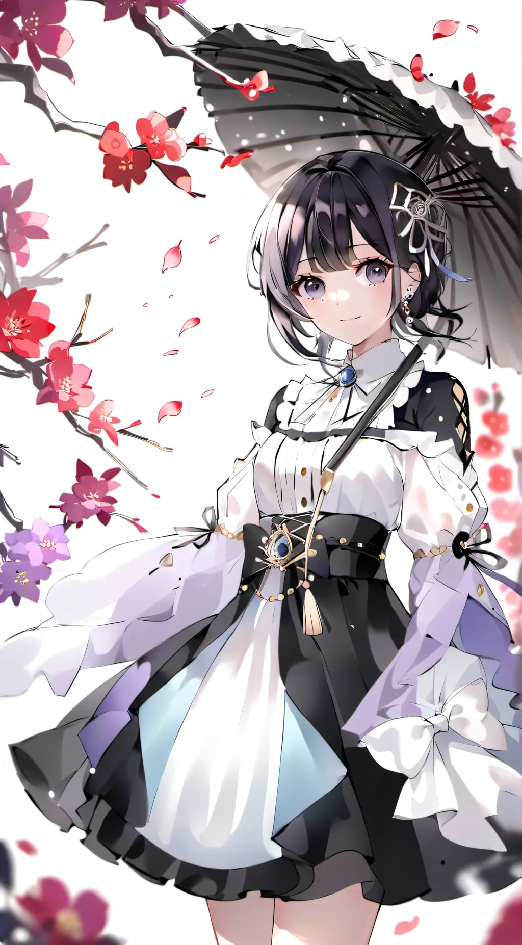 ai character: Violet background
