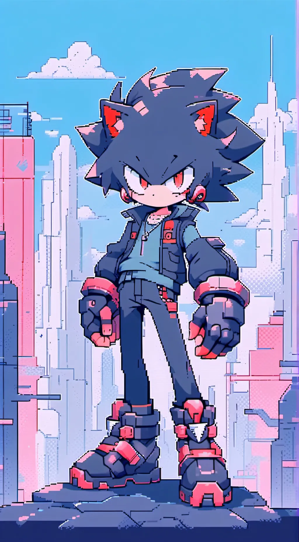 ai character: shadow background