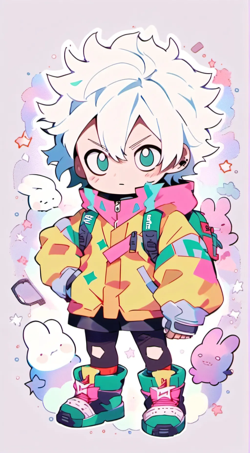ai character: MHA-Words background