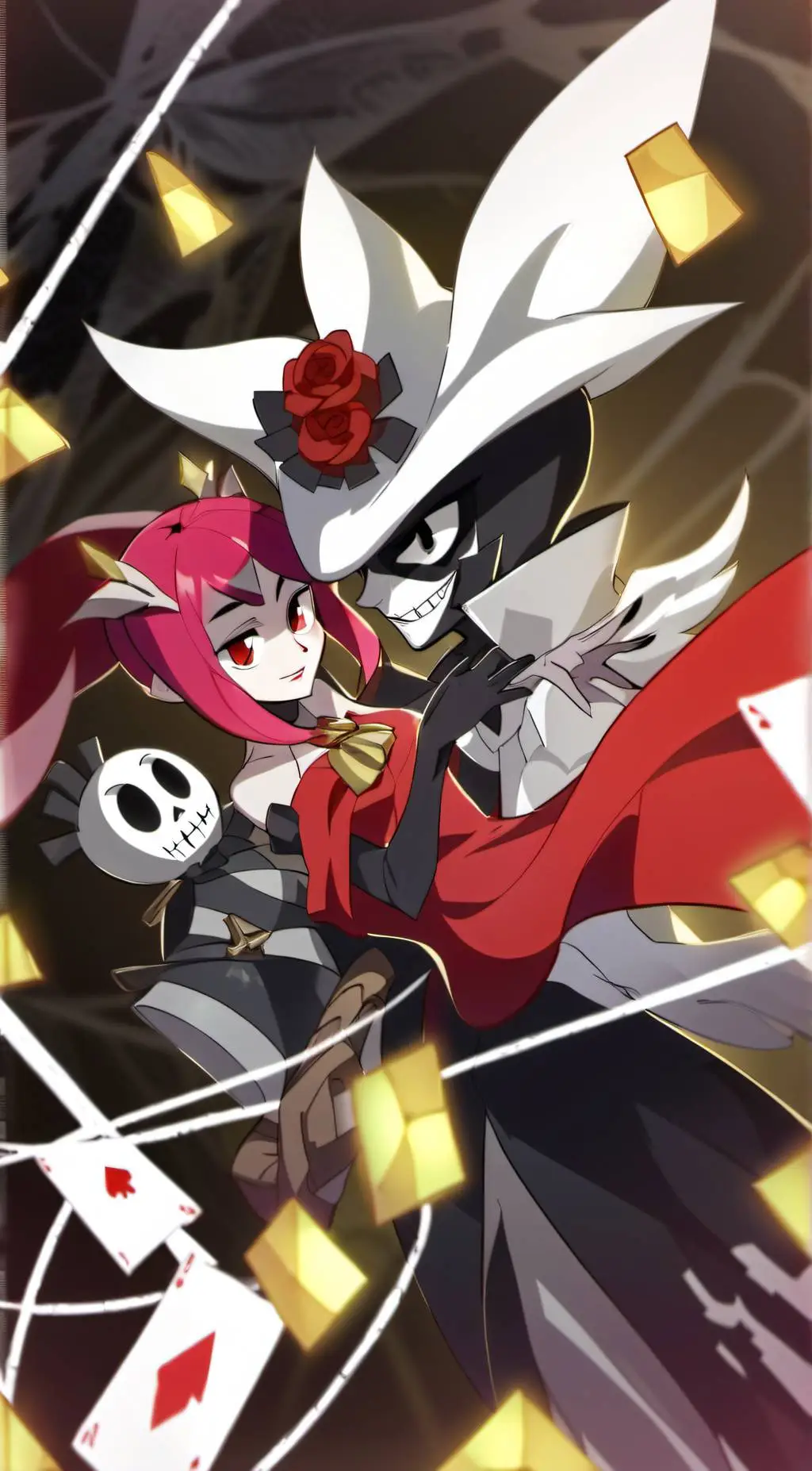 ai character: Val & angle dust♡ background