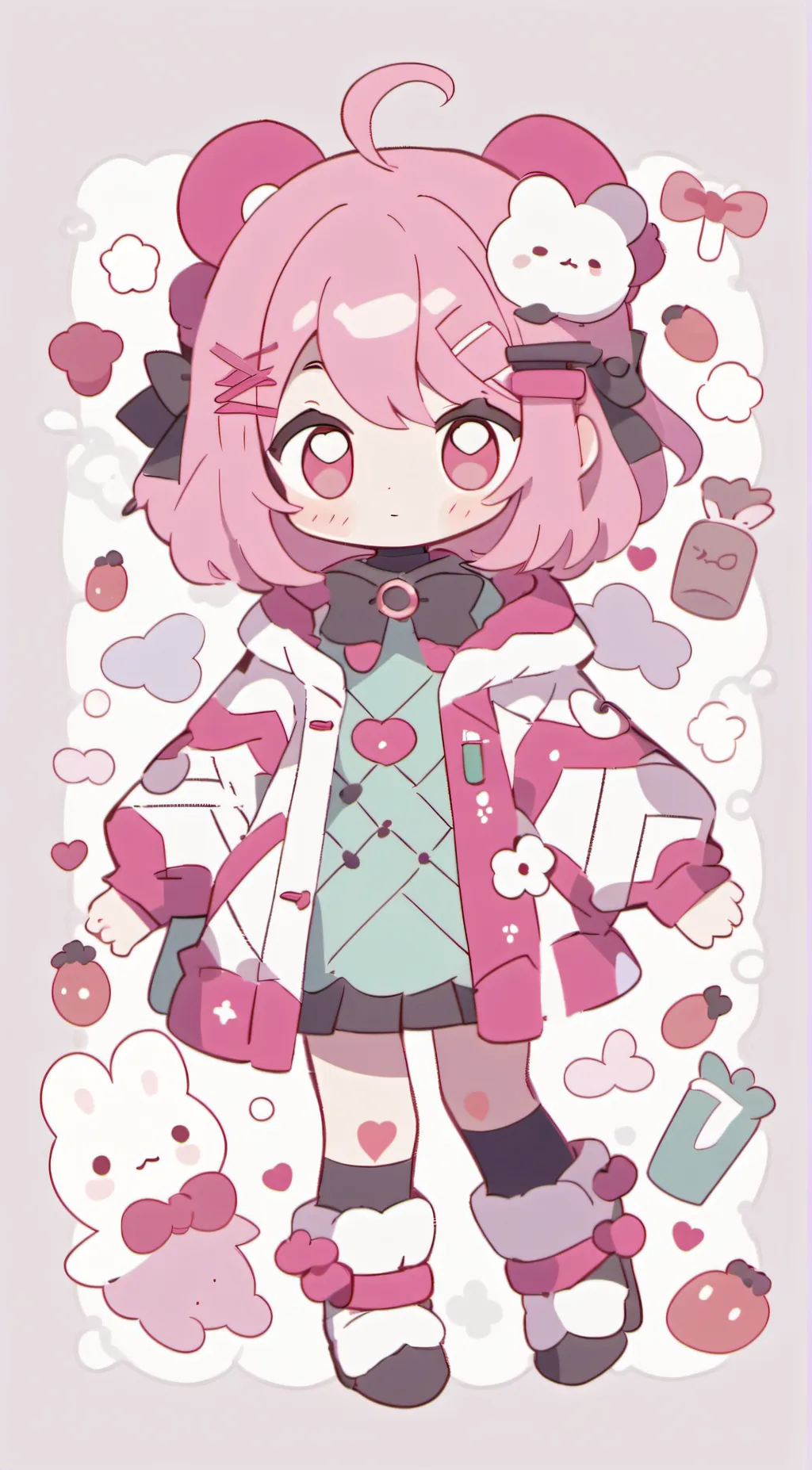 ai character: cupcake background