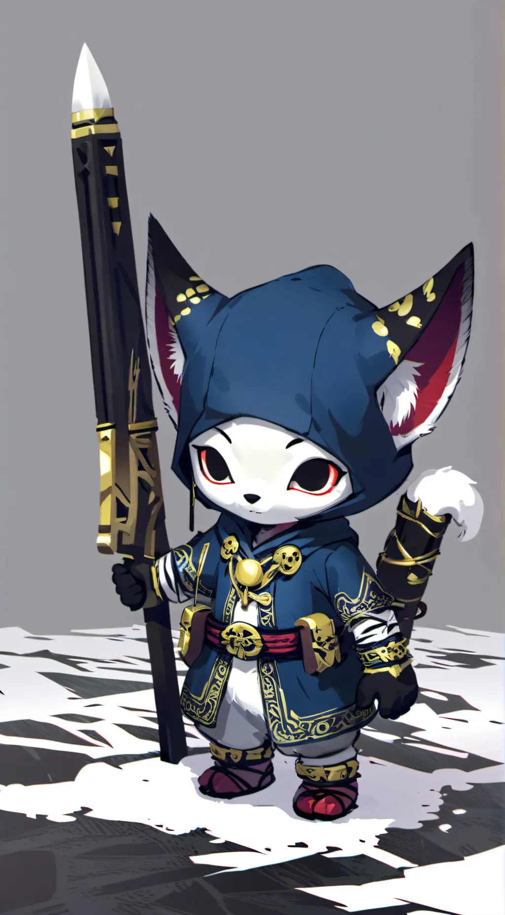 ai character: Smurf cat painter background