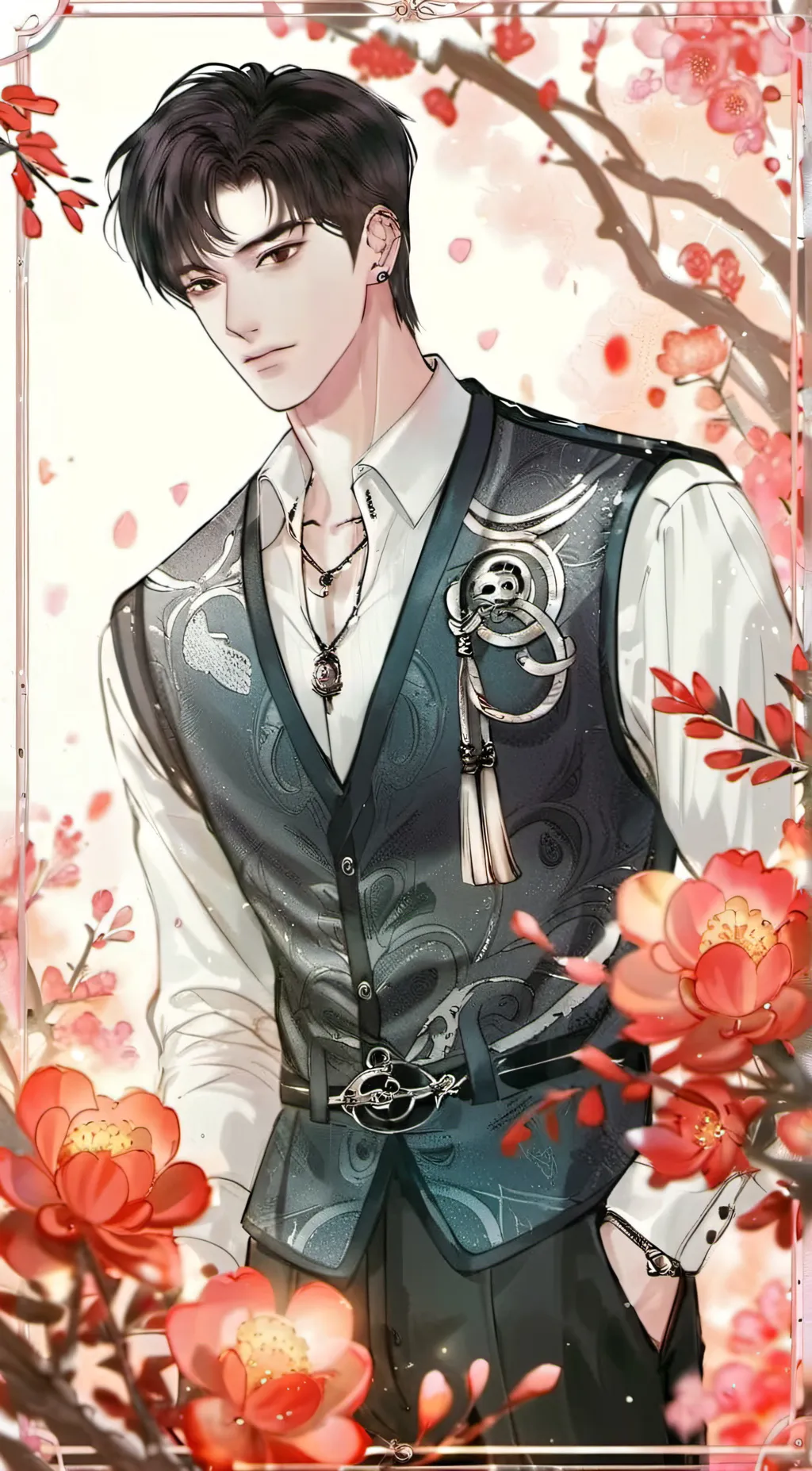 ai character: Kang dooshik  background