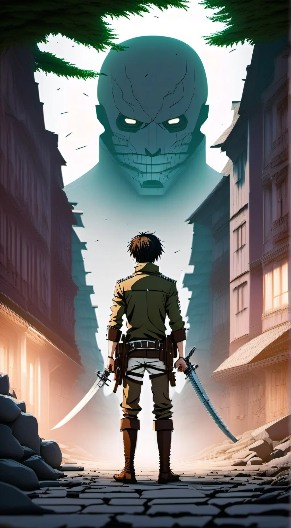 ai character: Eren Jäger  background