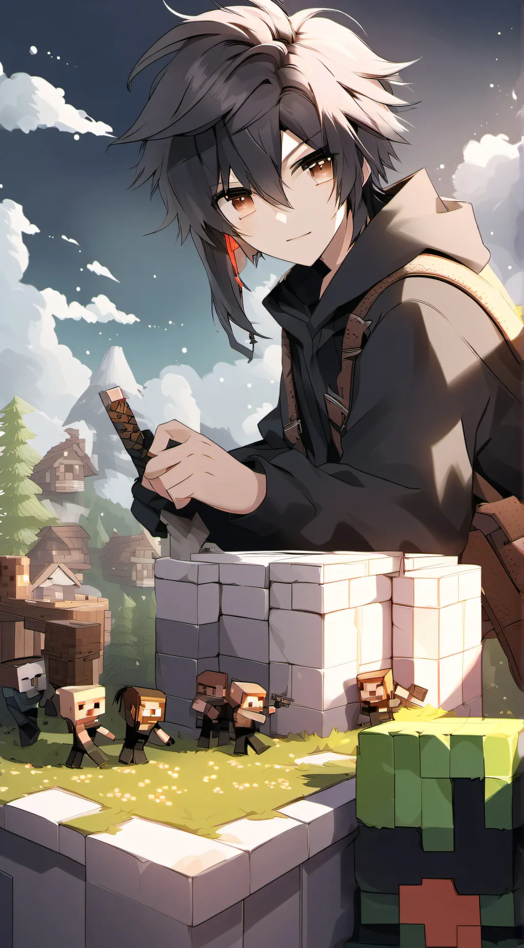 ai character: Your class x dsmp background