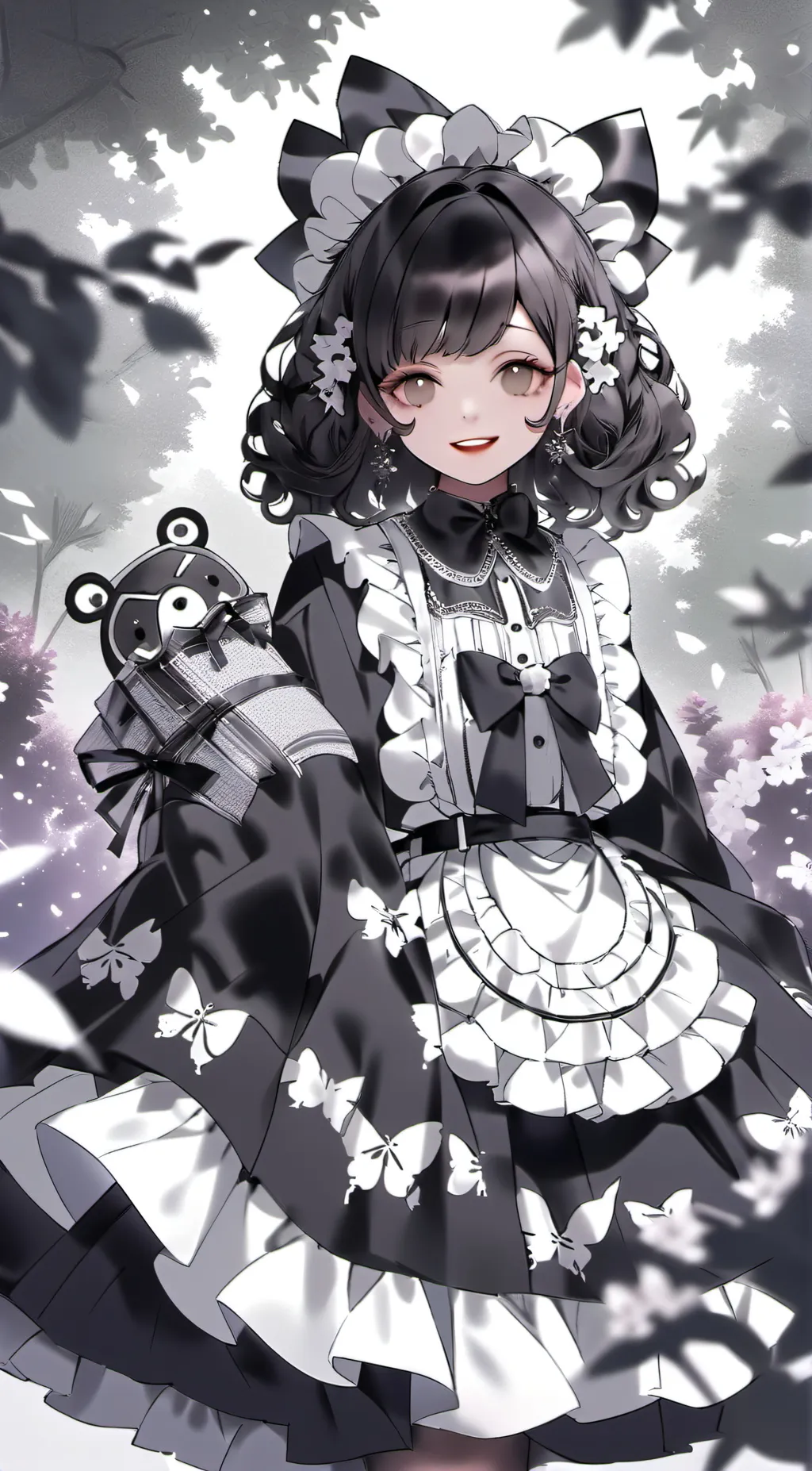 ai character: wolf girl background