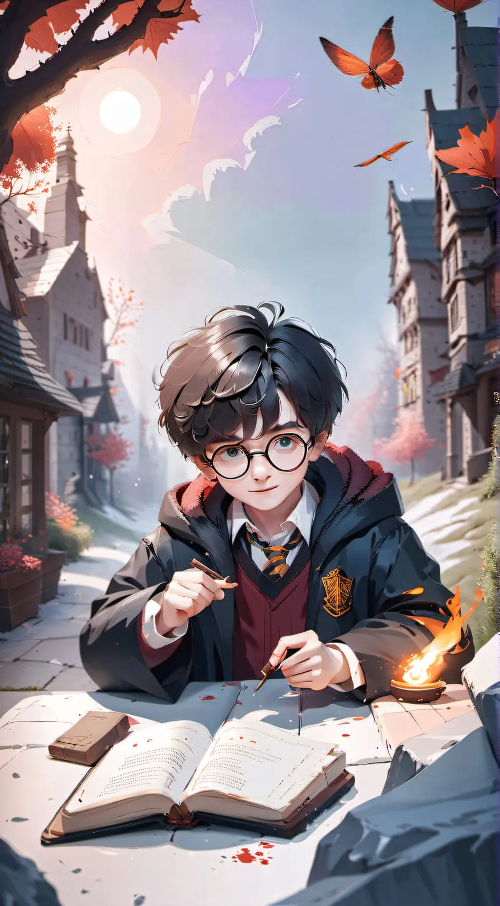 ai character: Harry Potter  background