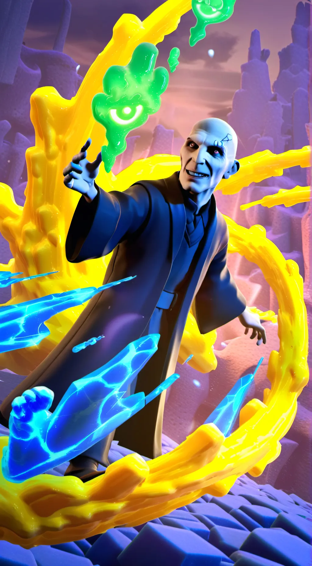 ai character: Voldemort  background