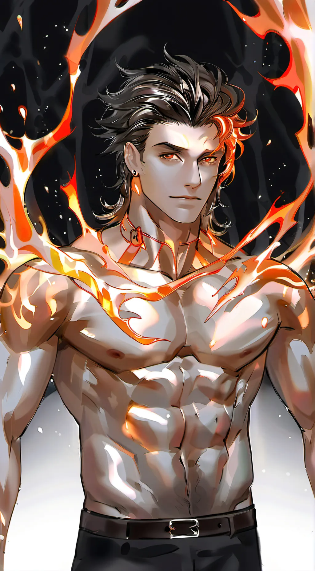 ai character: Maître des Flammes background
