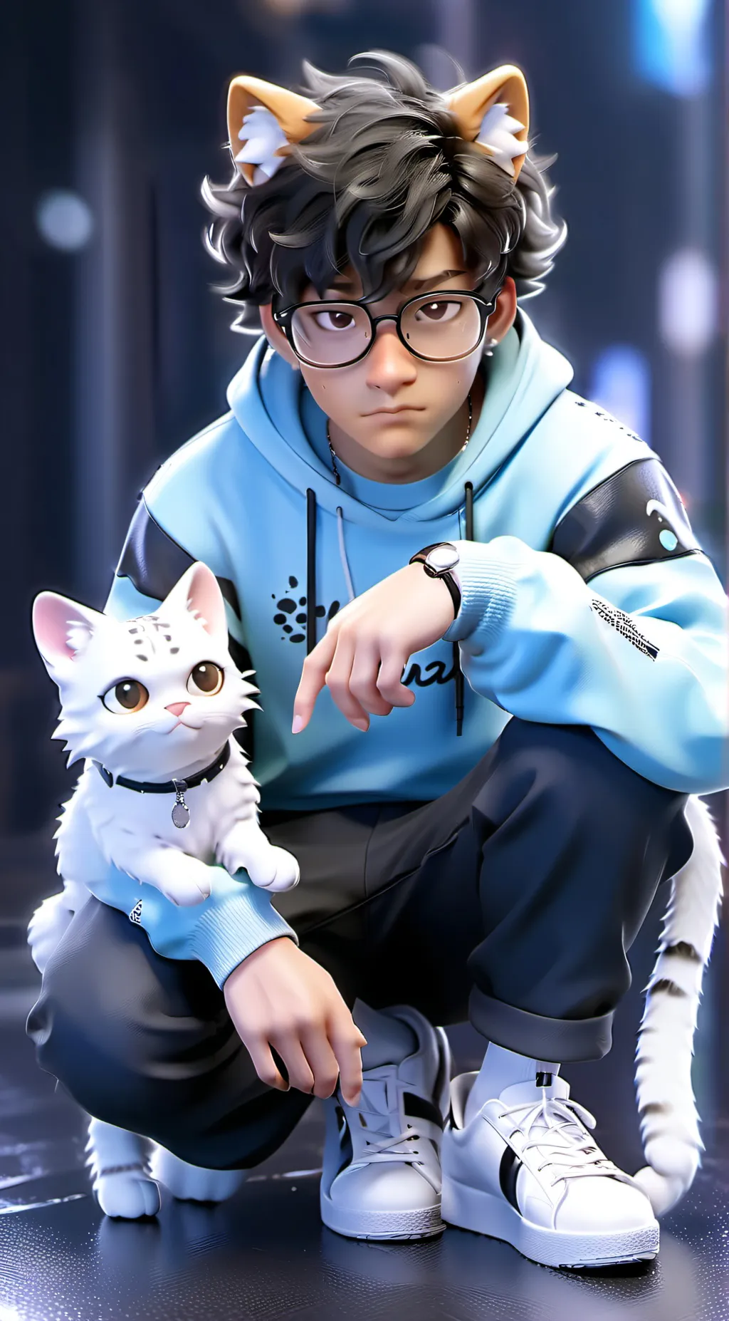 ai character: Avery  background