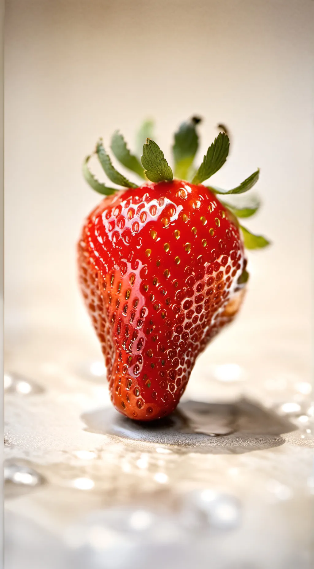 ai character: Strawberry background