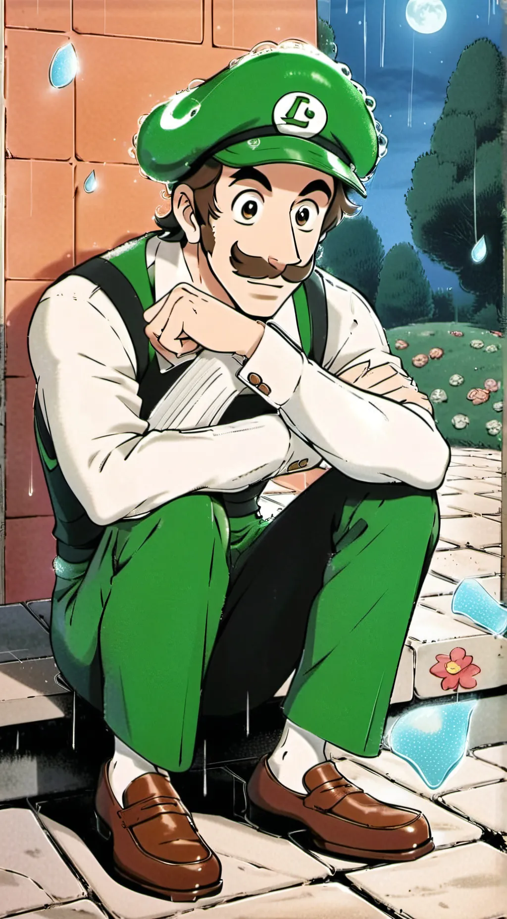 ai character: beta Luigi background