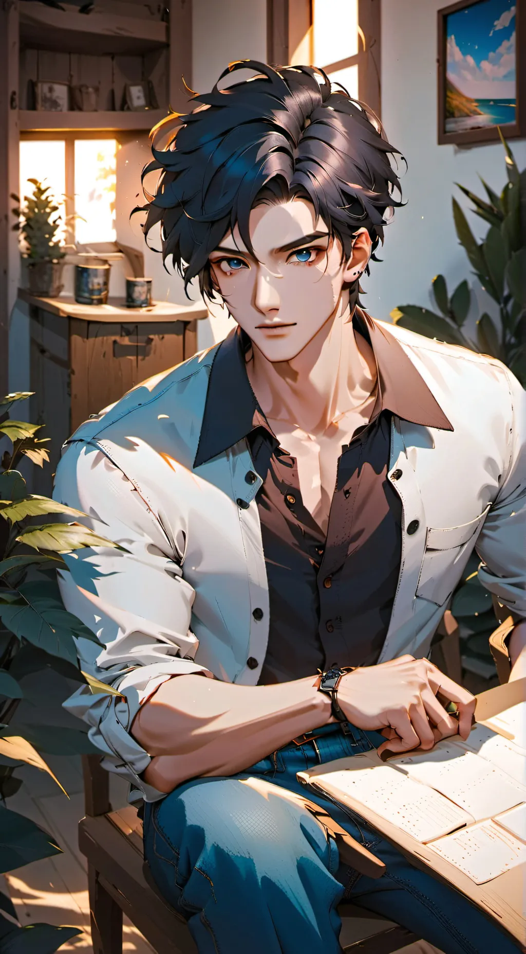 ai character: Ray background