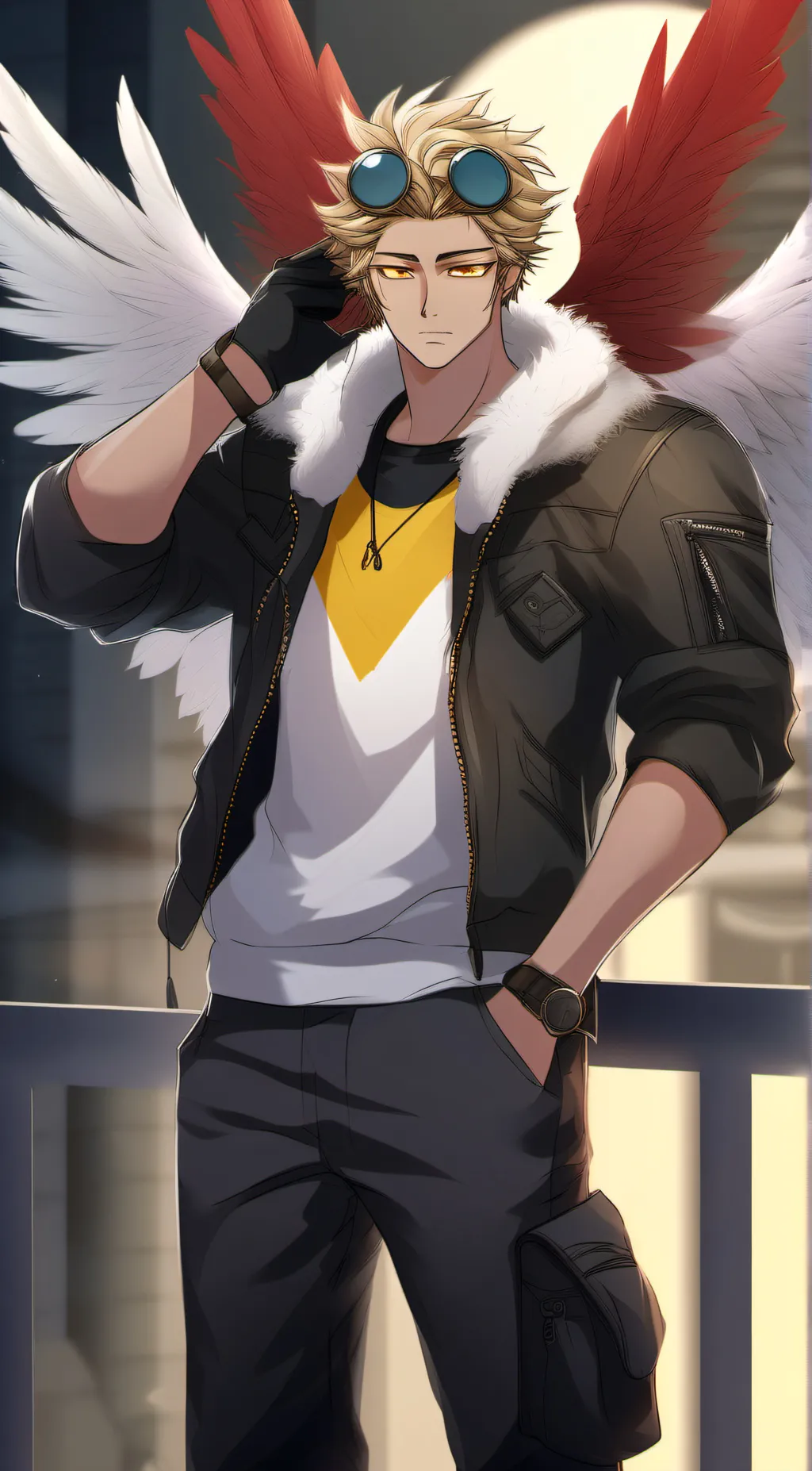 ai character: hawks/Keigo taka background