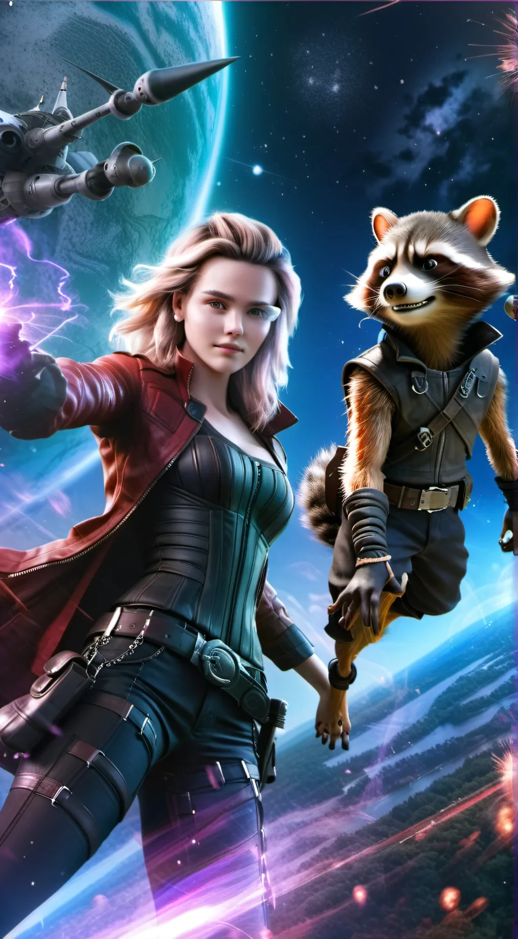 ai character: Amber and Rocket background