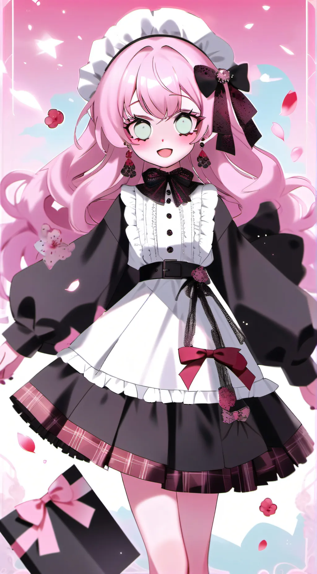 ai character: cherry background