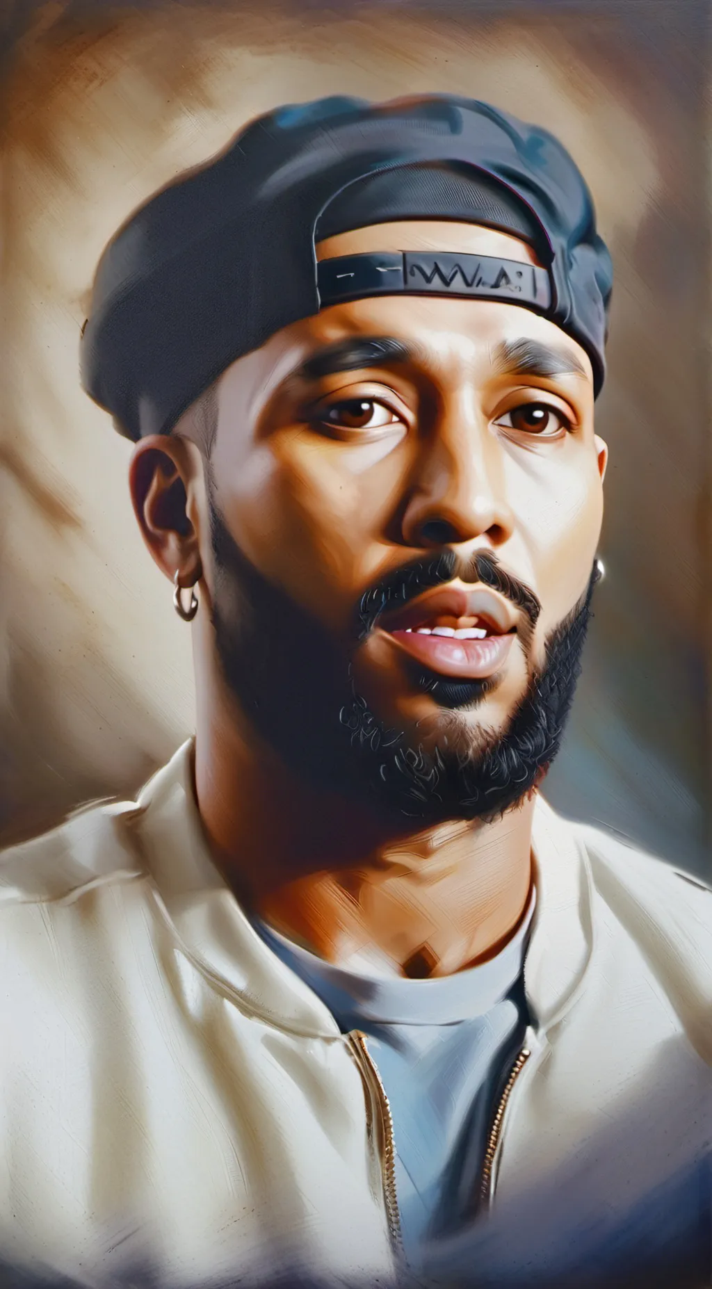 ai character: Rapping sky background