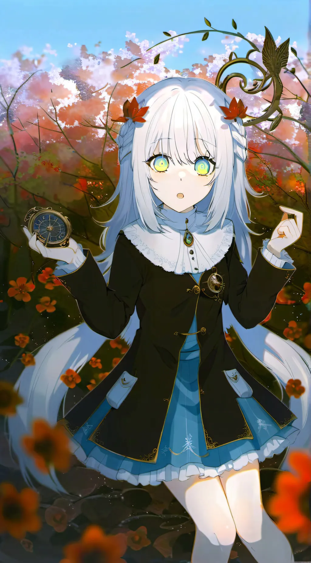 ai character: Bloomy background