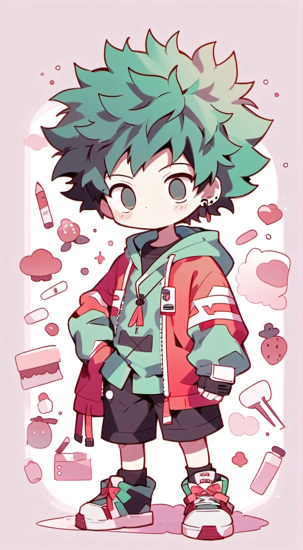 ai character: Among us Izuku  background