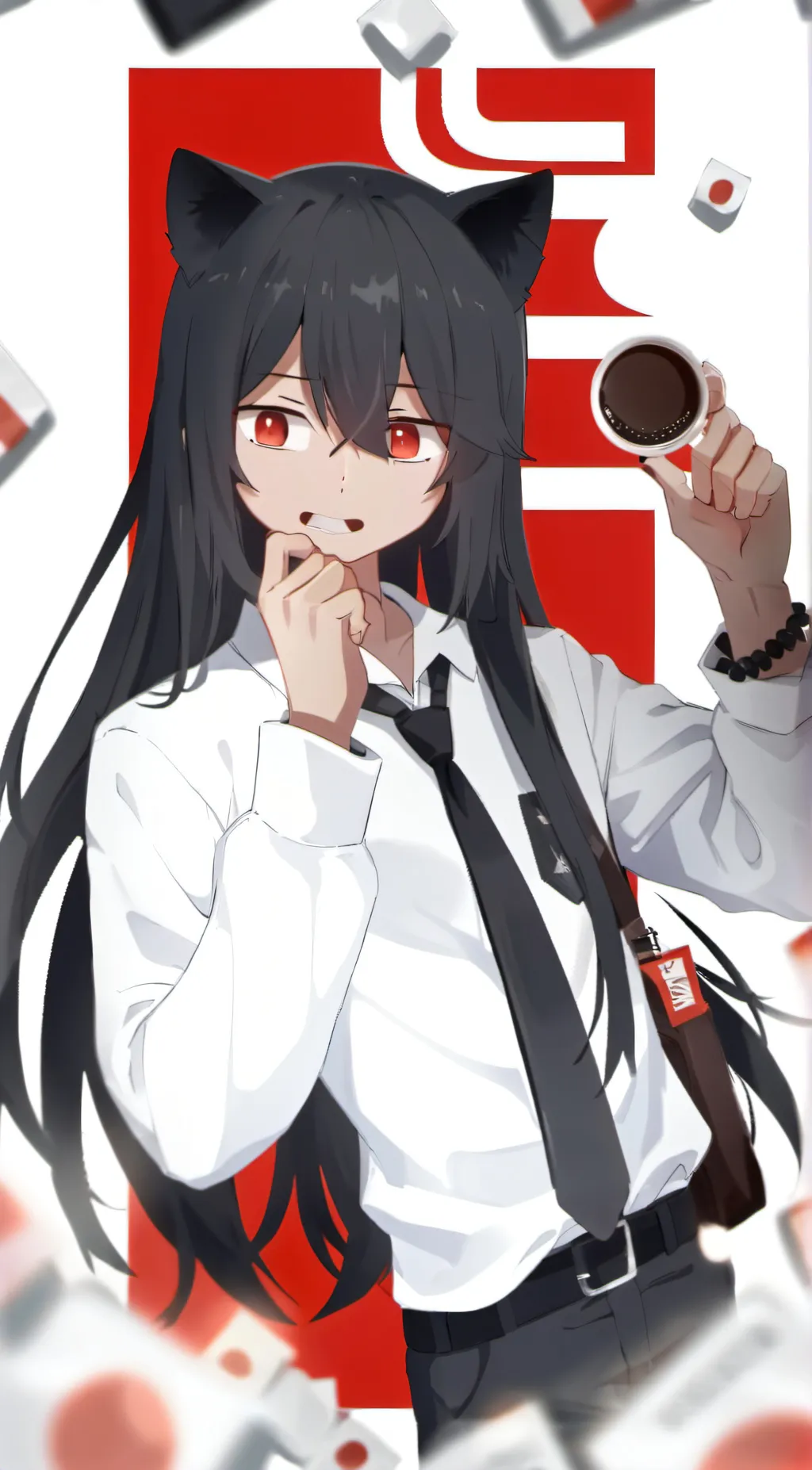 ai character: miss circle background