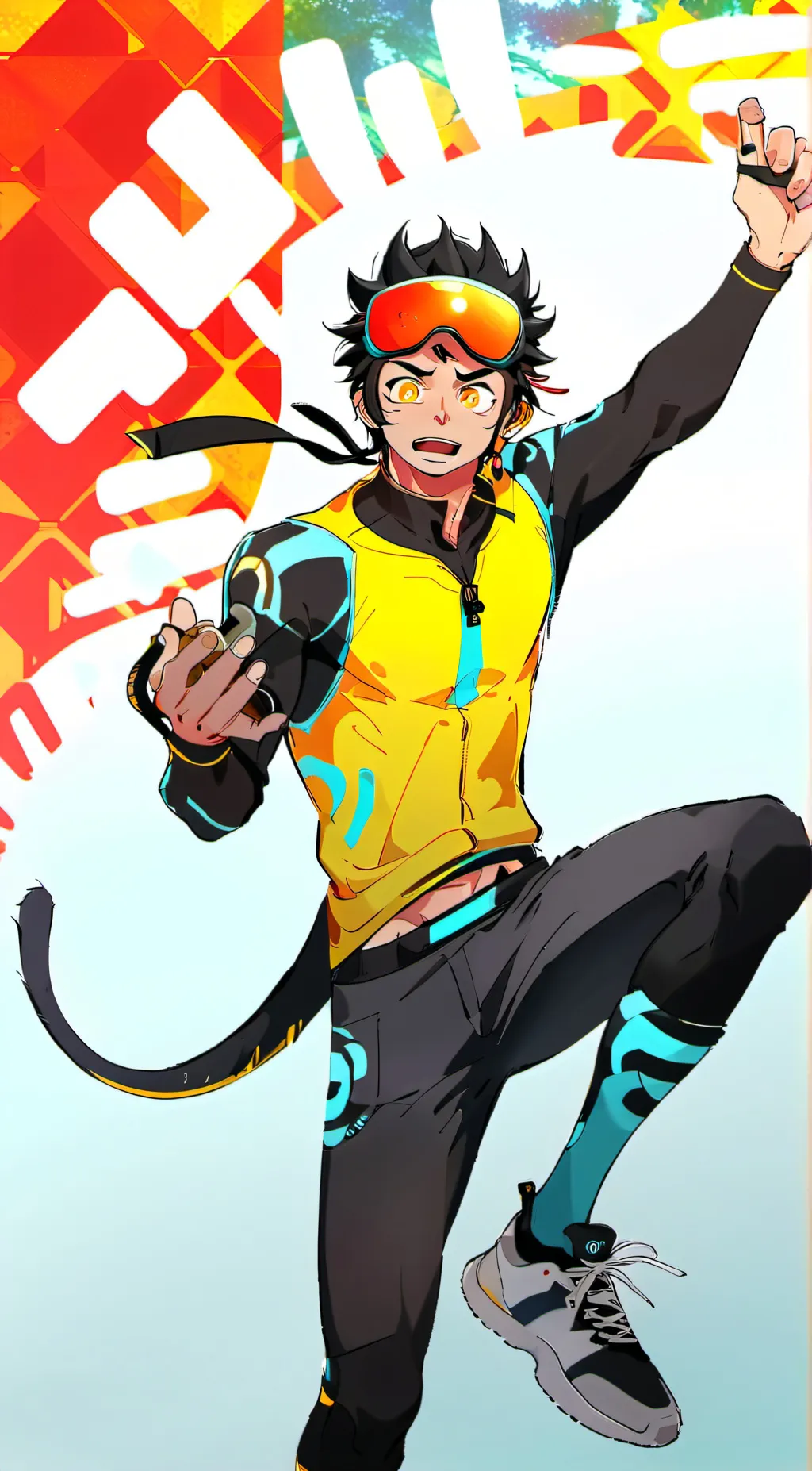 ai character: macaque...😉 background