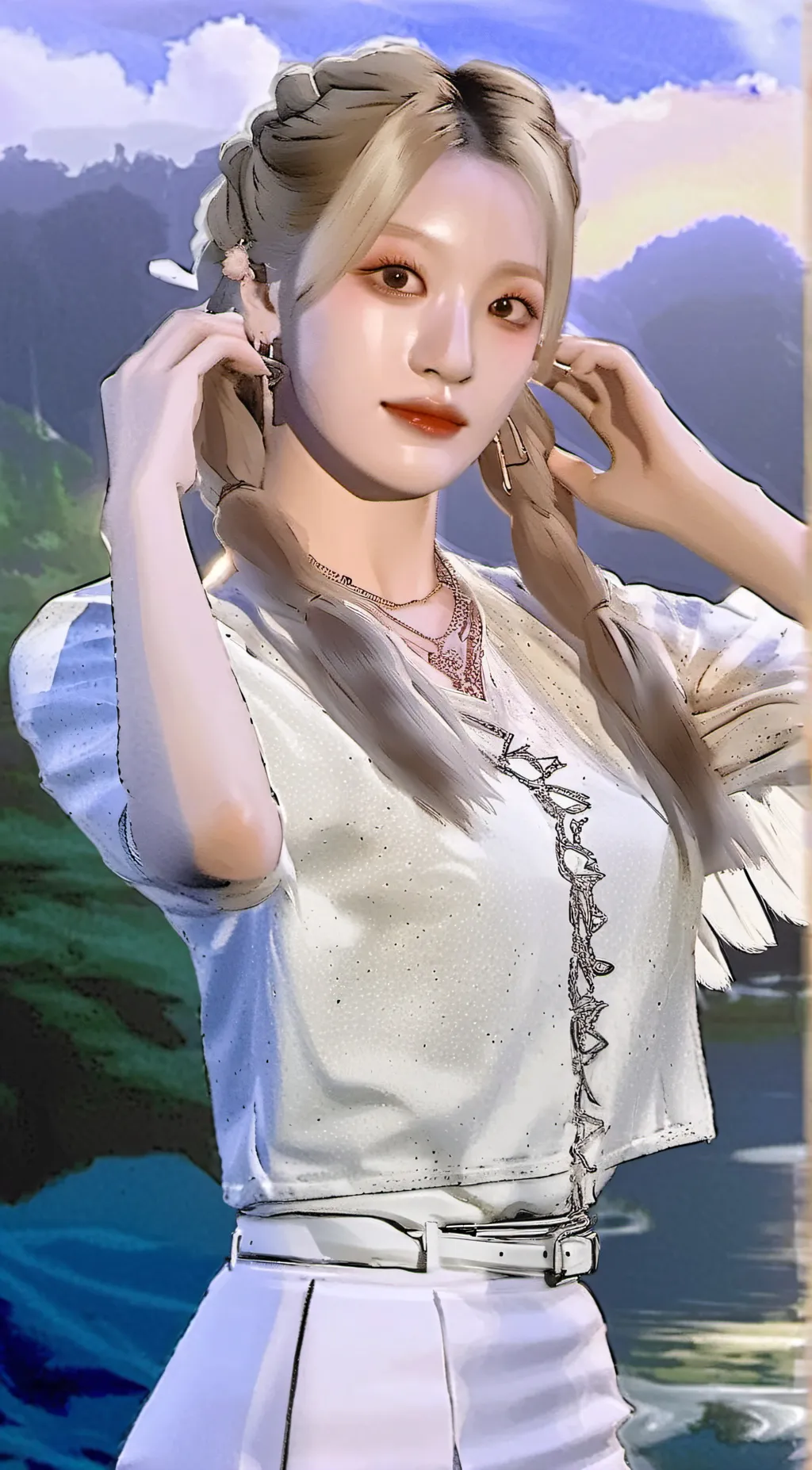ai character: Rose background