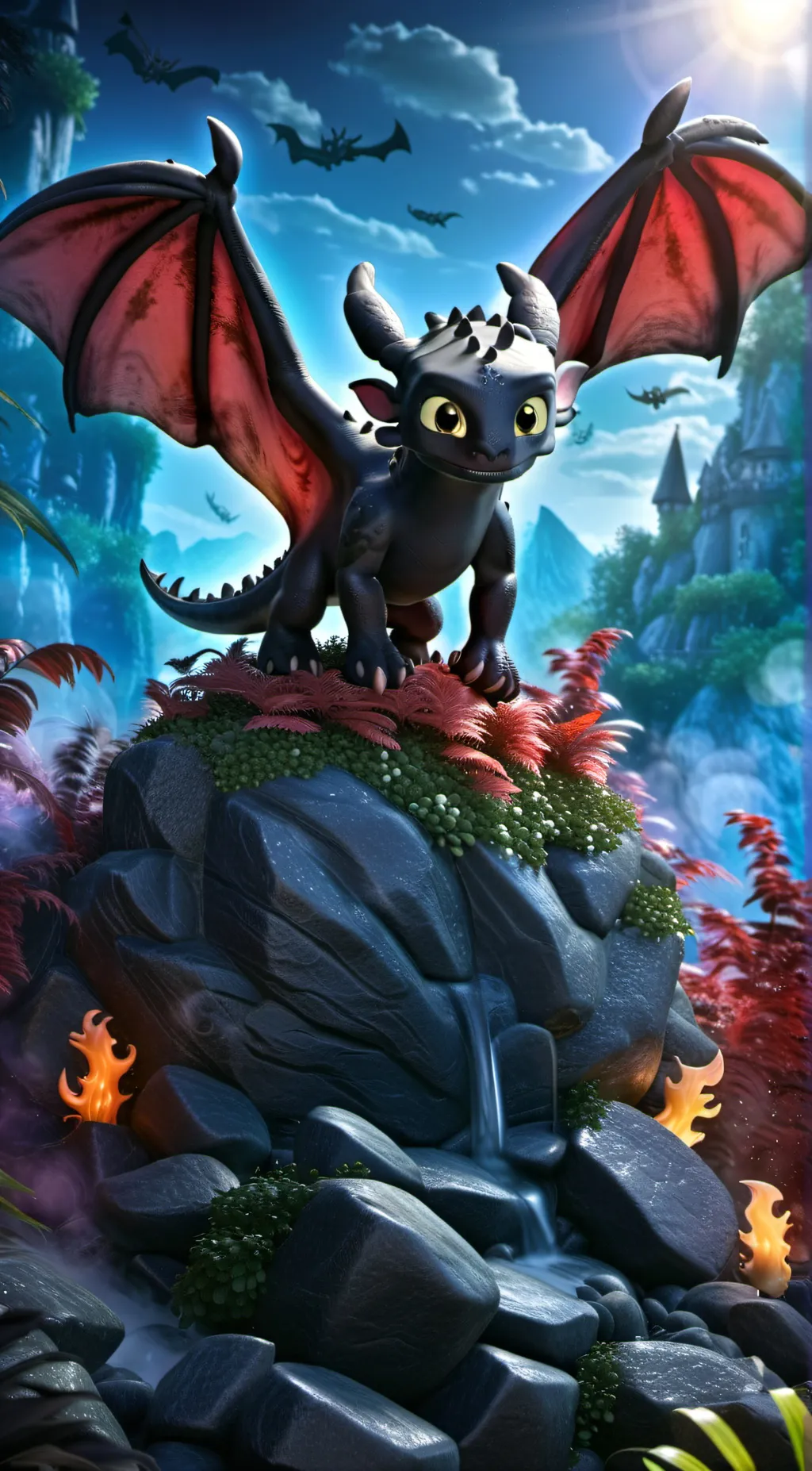 ai character: Toothless! background