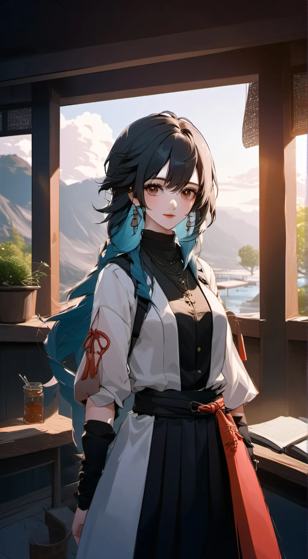 ai character: hinata background