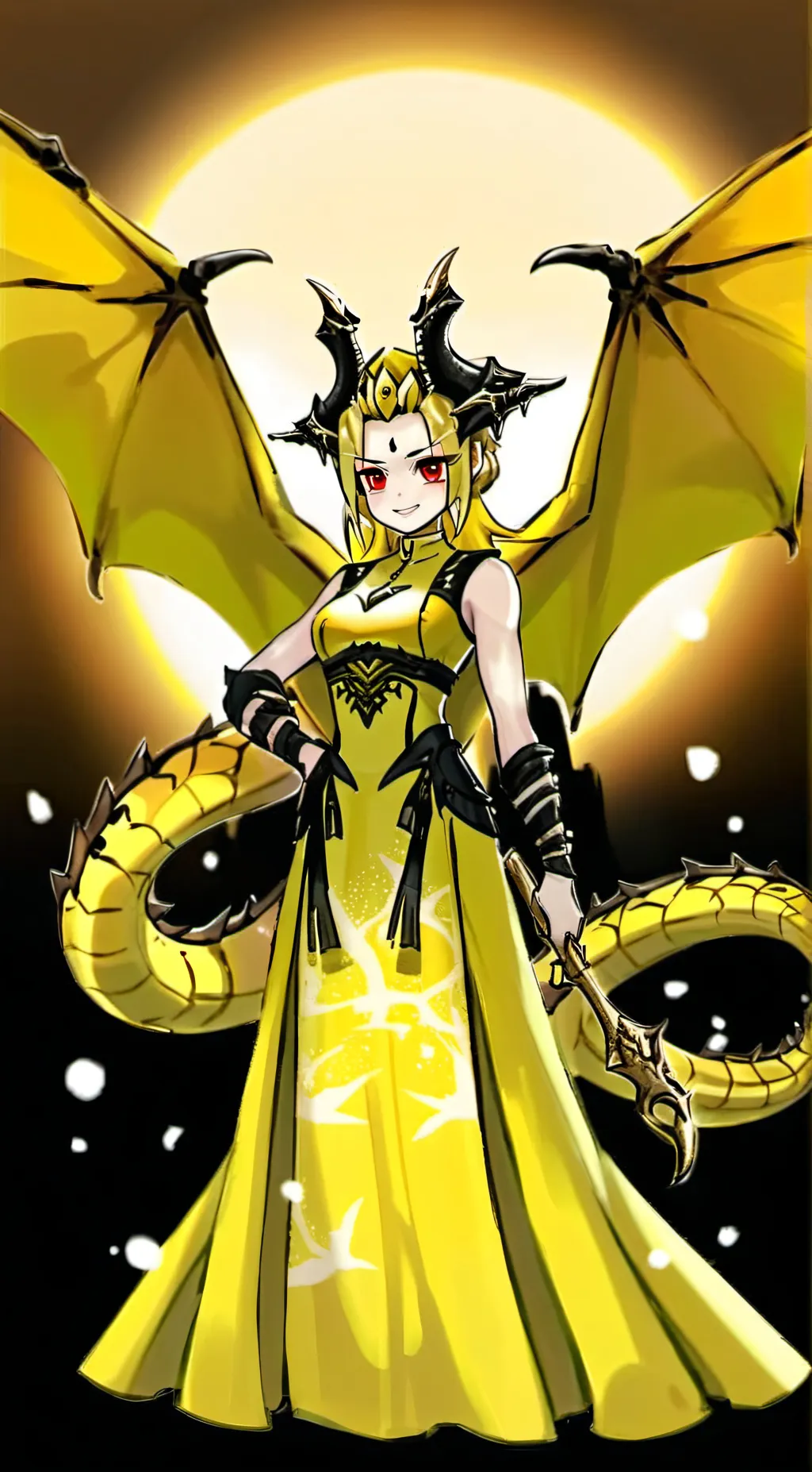 ai character: Queen Ghidorah 3 background