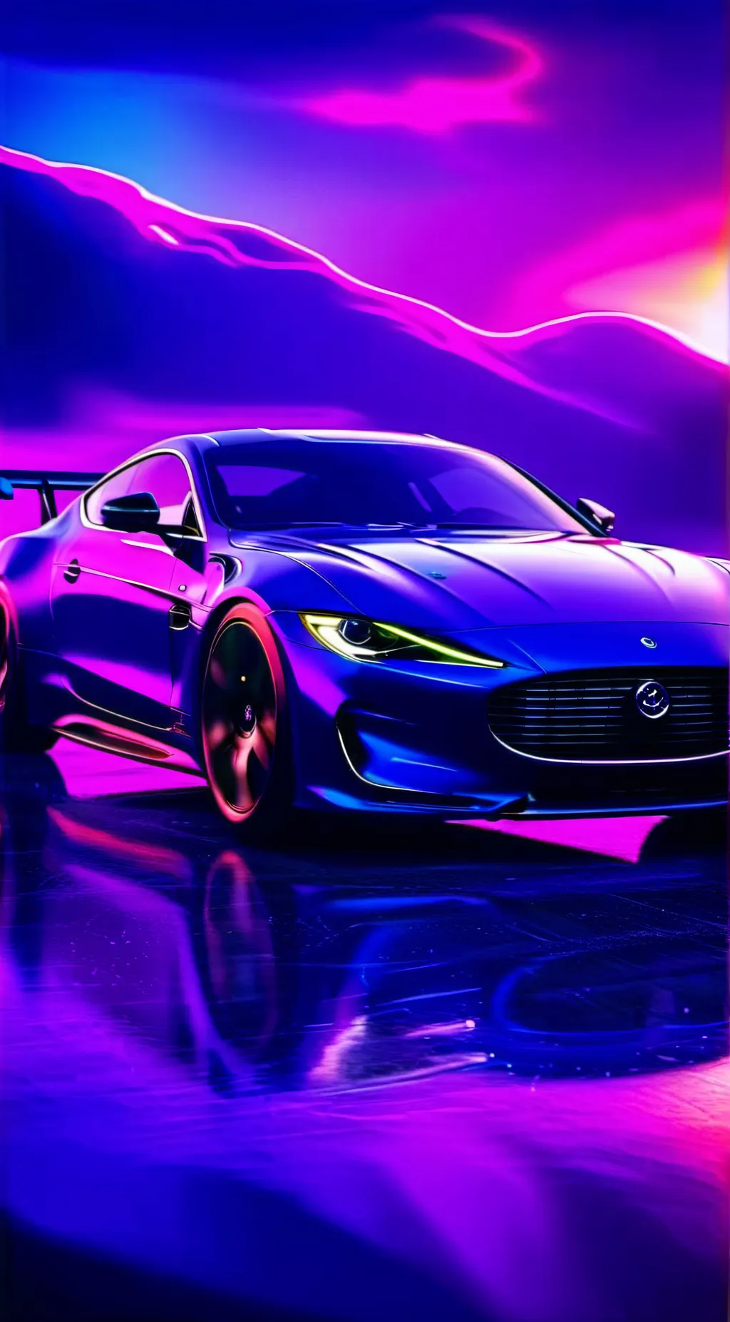 ai character: awesome car background