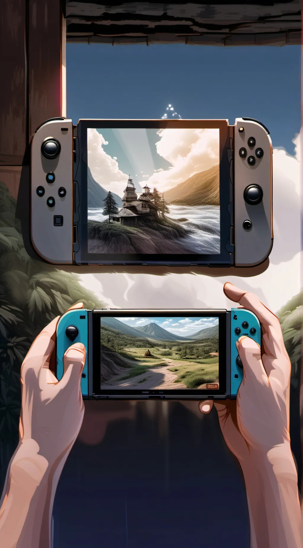 ai character: Nintendo switch background