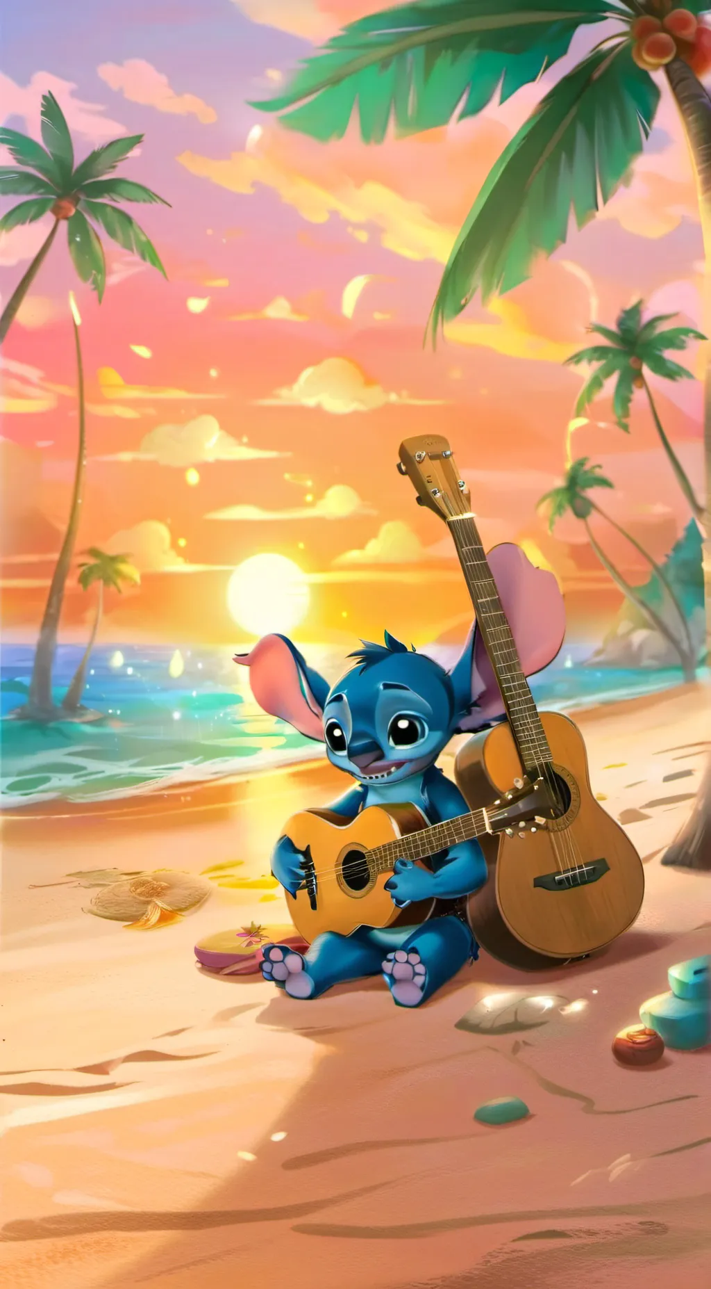 ai character: Stitch background