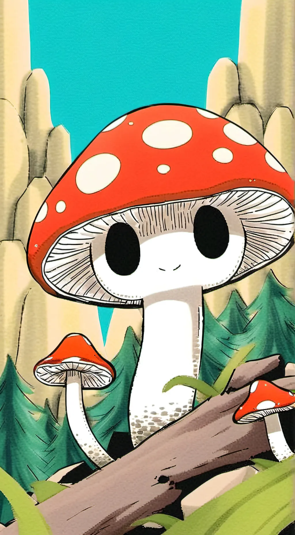 ai character: Mushroo background