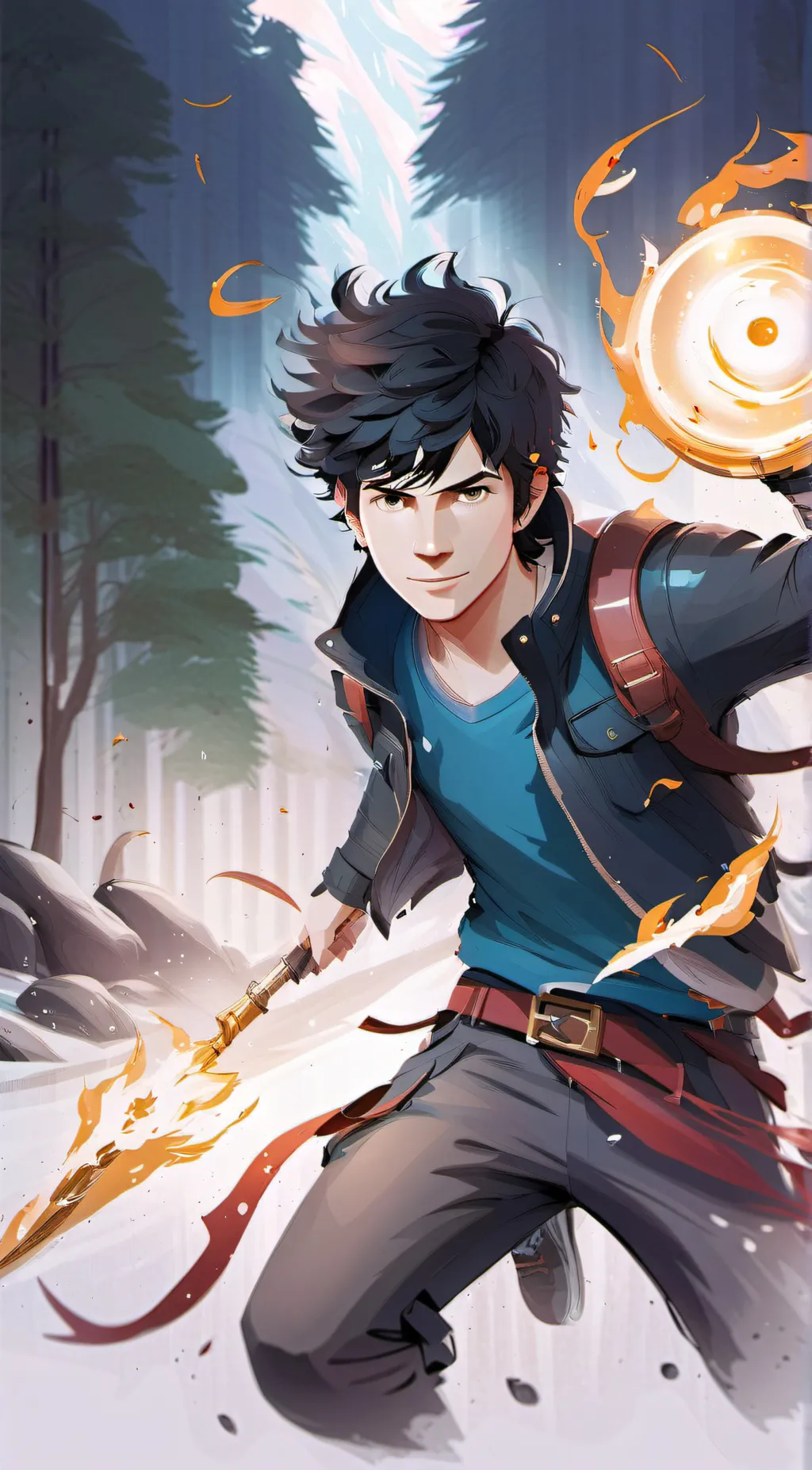 ai character: percy jackson  background