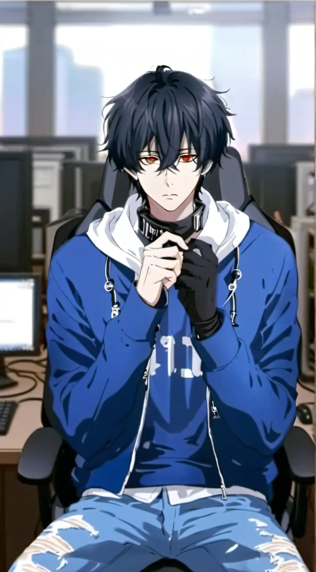 ai character: Jay . background