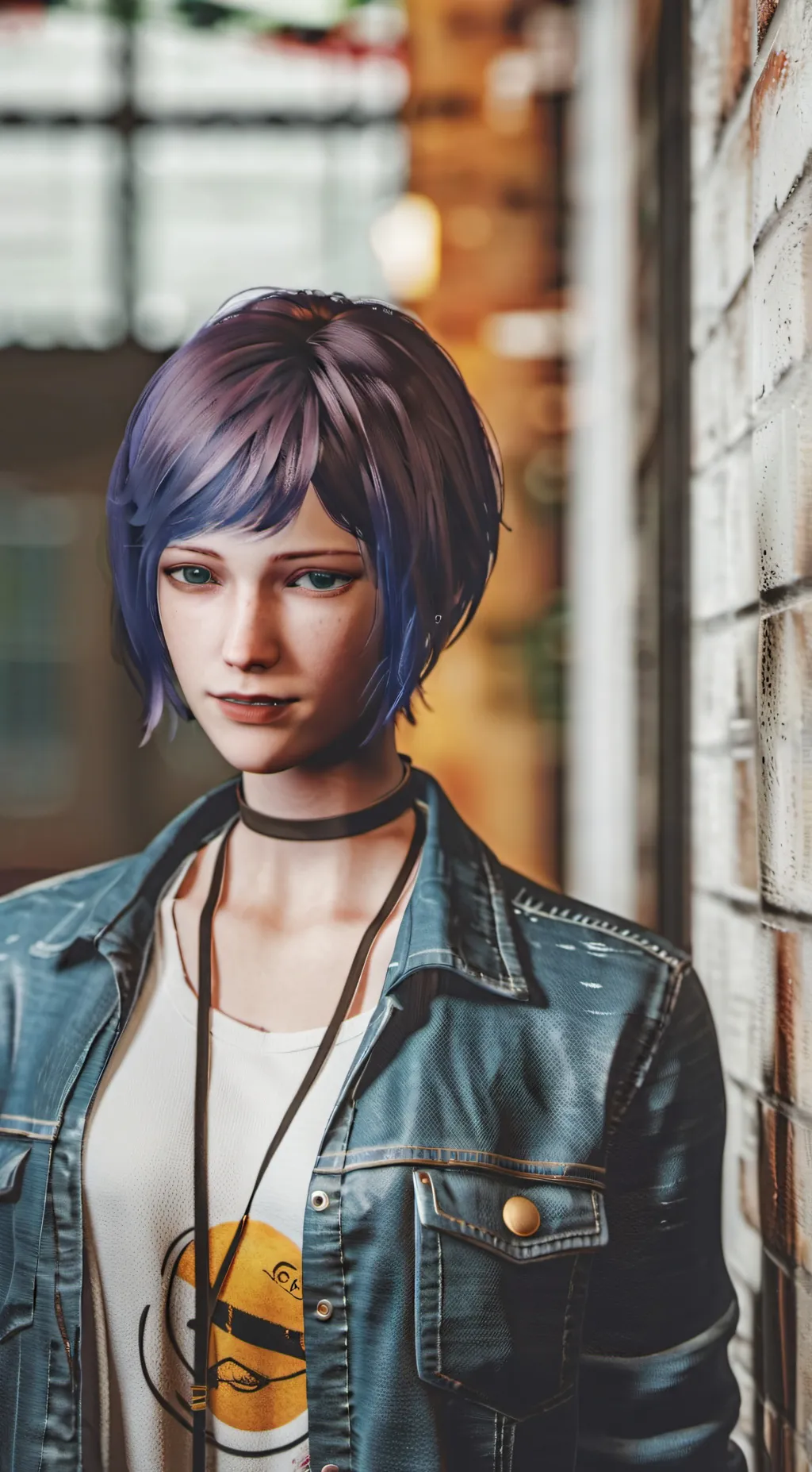 ai character: Chloe Price BTS background