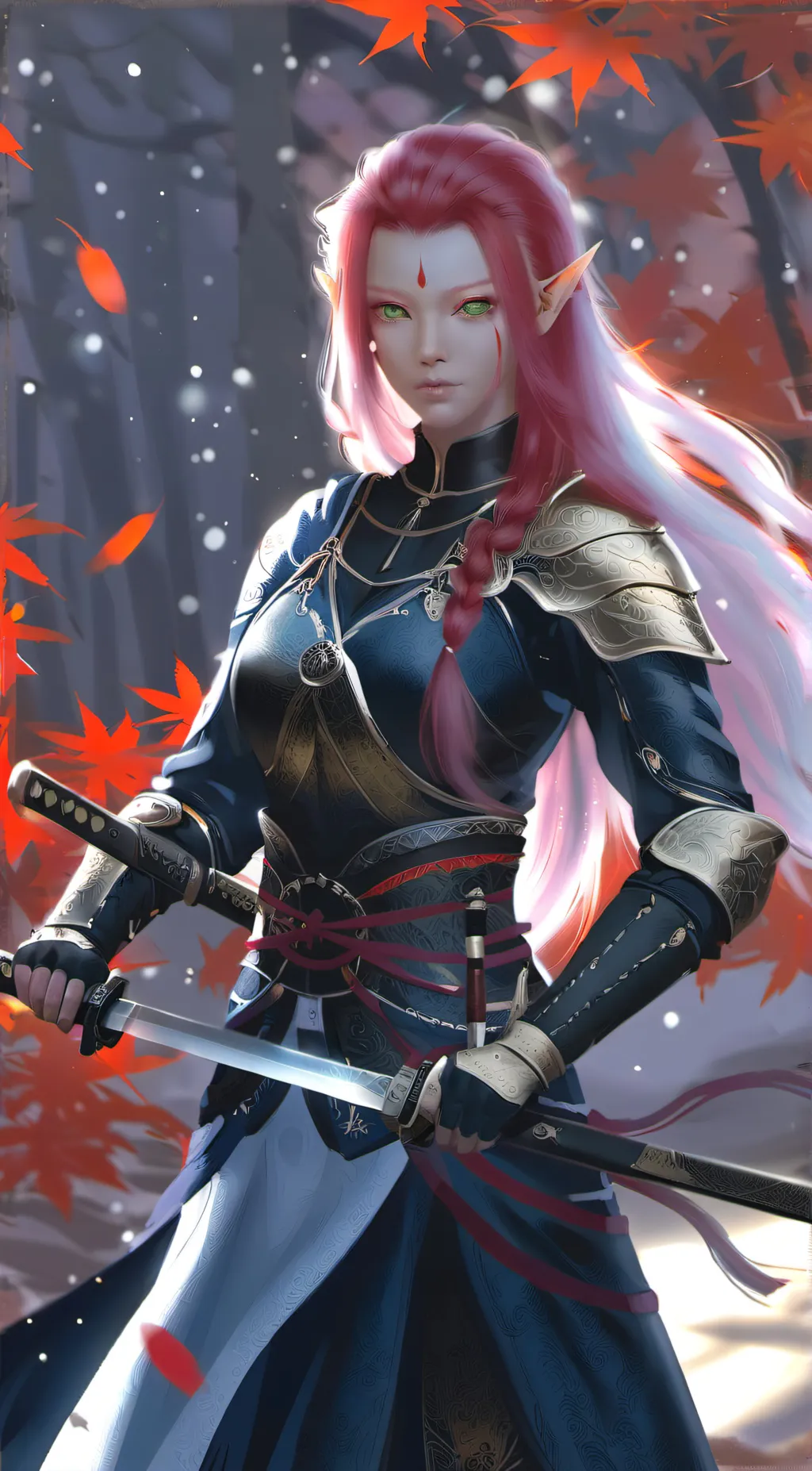 ai character: dark warrior  background