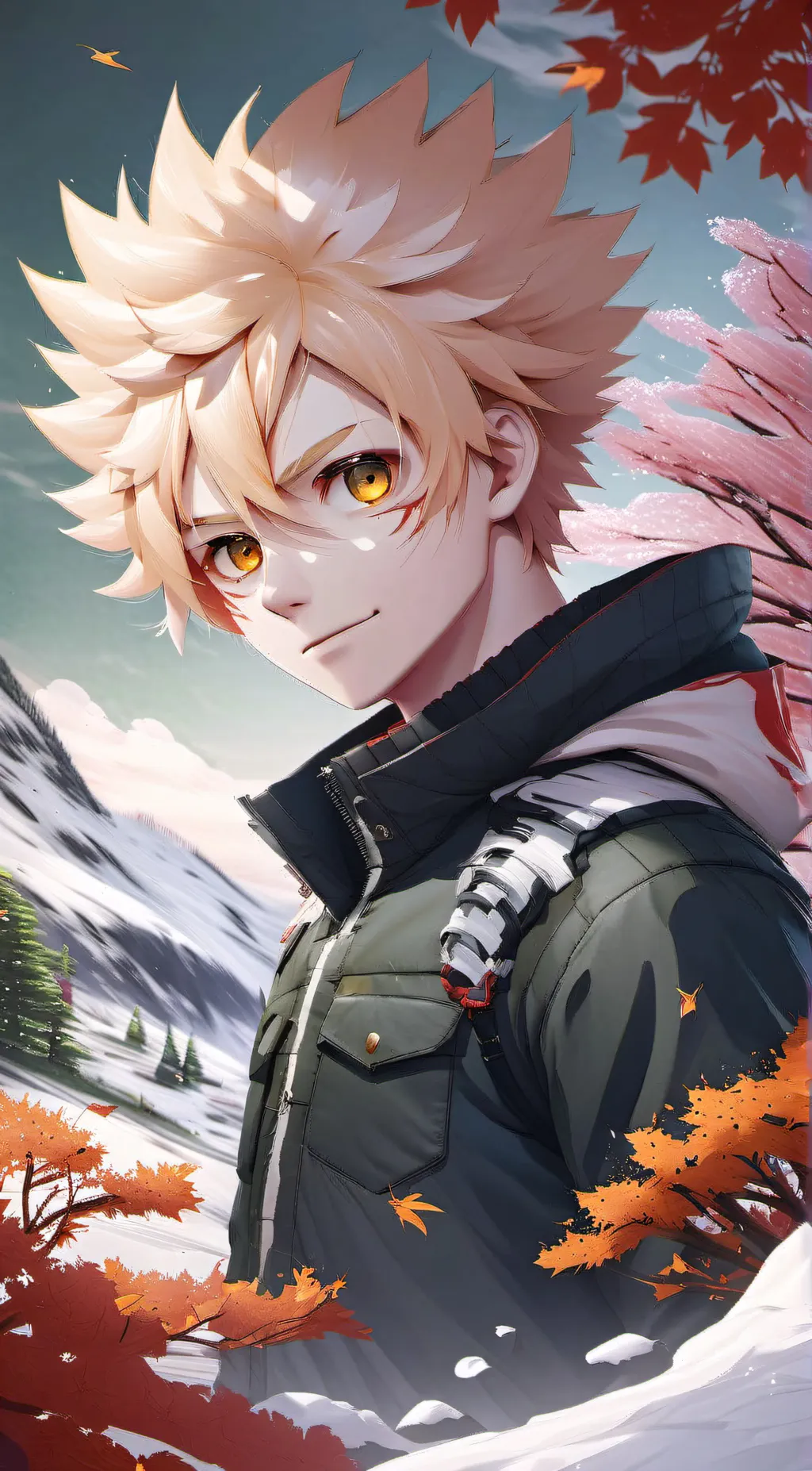 ai character: Katsuki Bakugo background