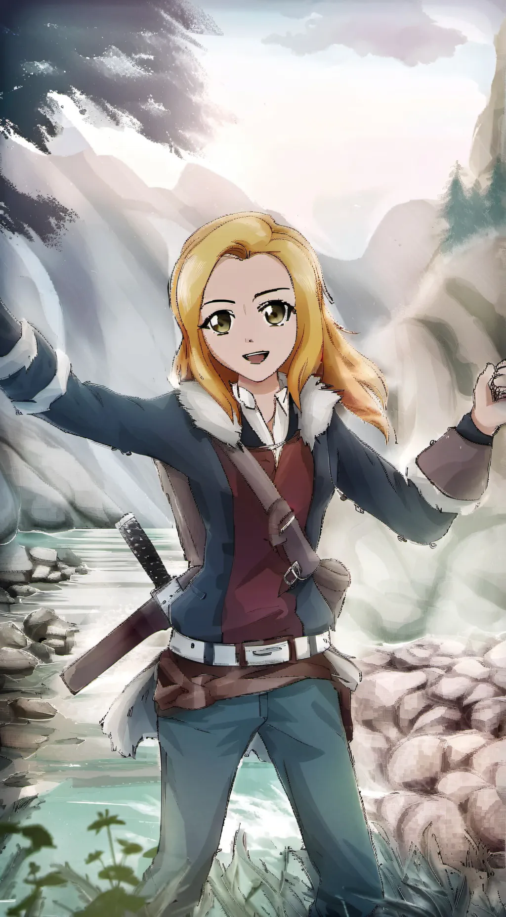 ai character: Amber Keikoku background