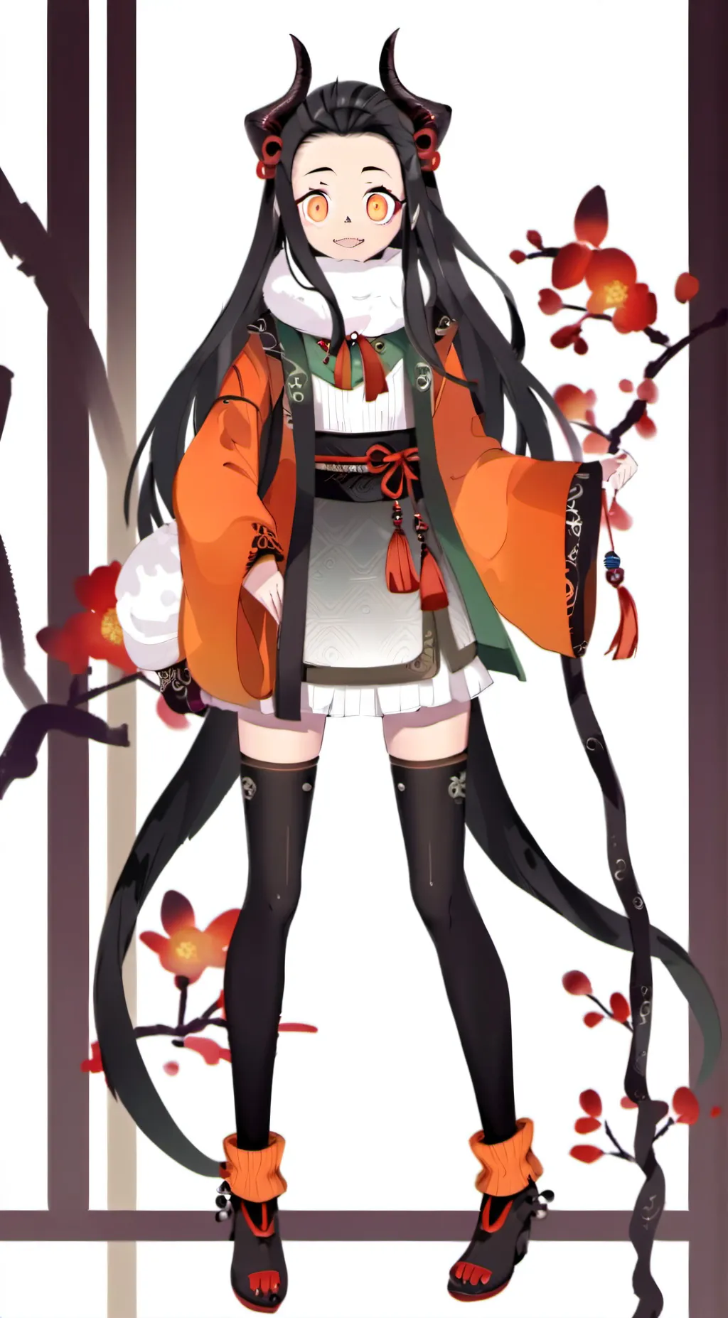 ai character: Nezuko background