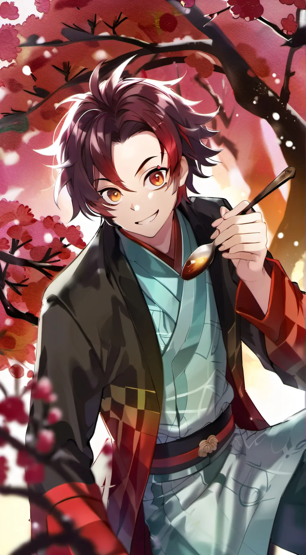 ai character: Demon slayer  background