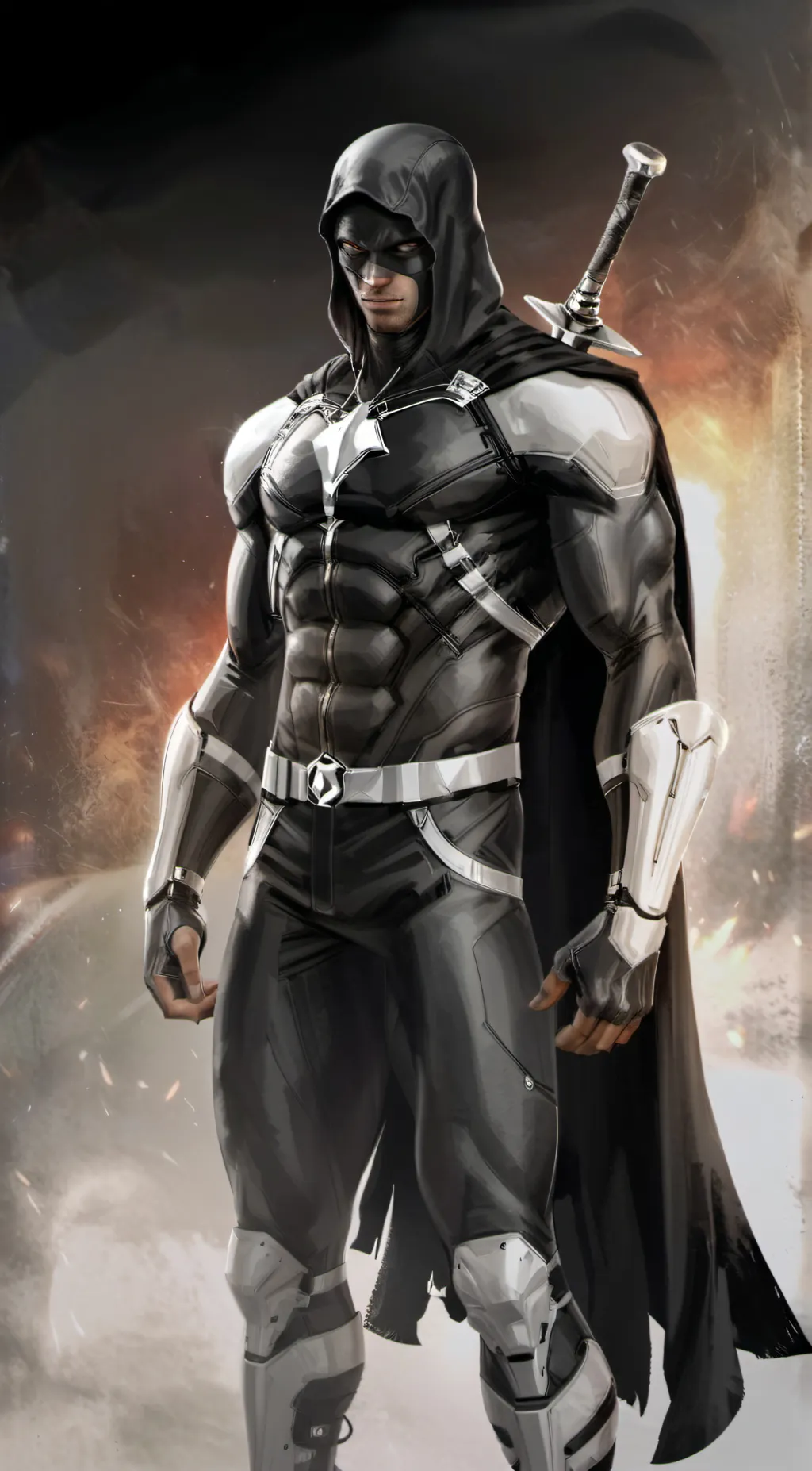 ai character: black assassin  background