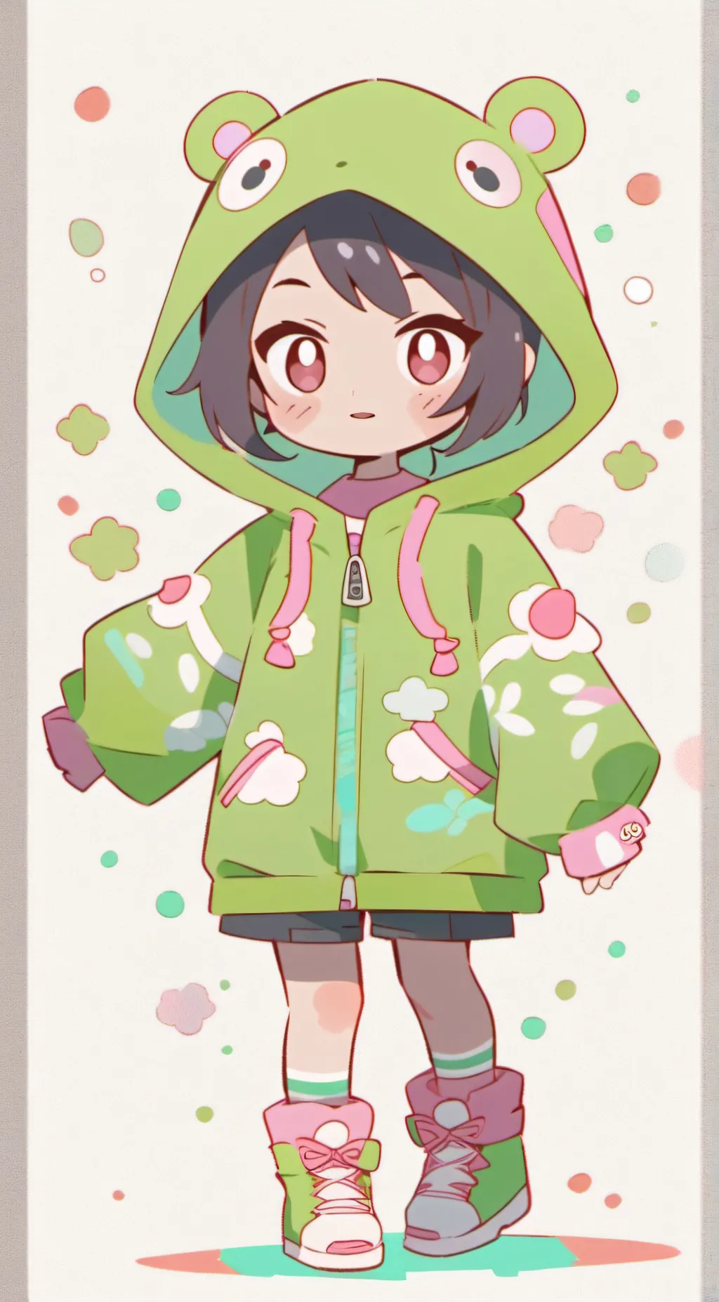 ai character: froggy background