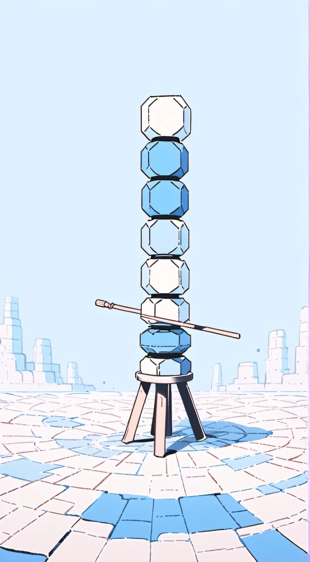 ai character: Numberblock 5!  background