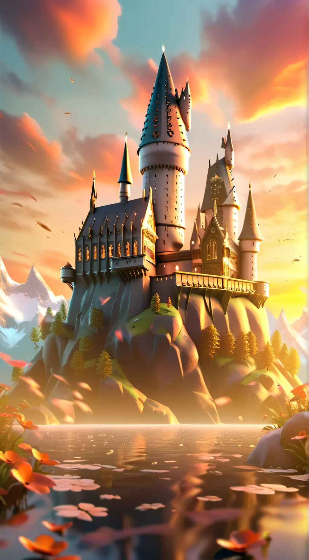 ai character: Hogwarts  background