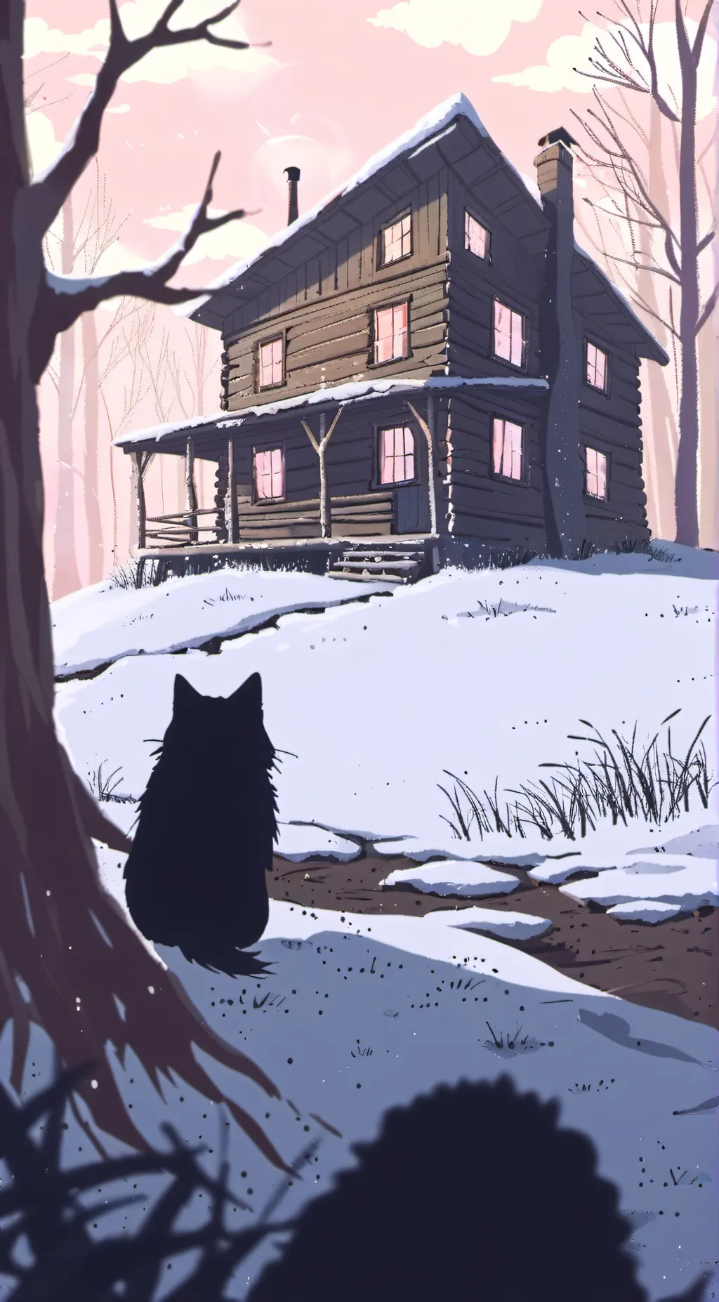 ai character: The Old Cabin background