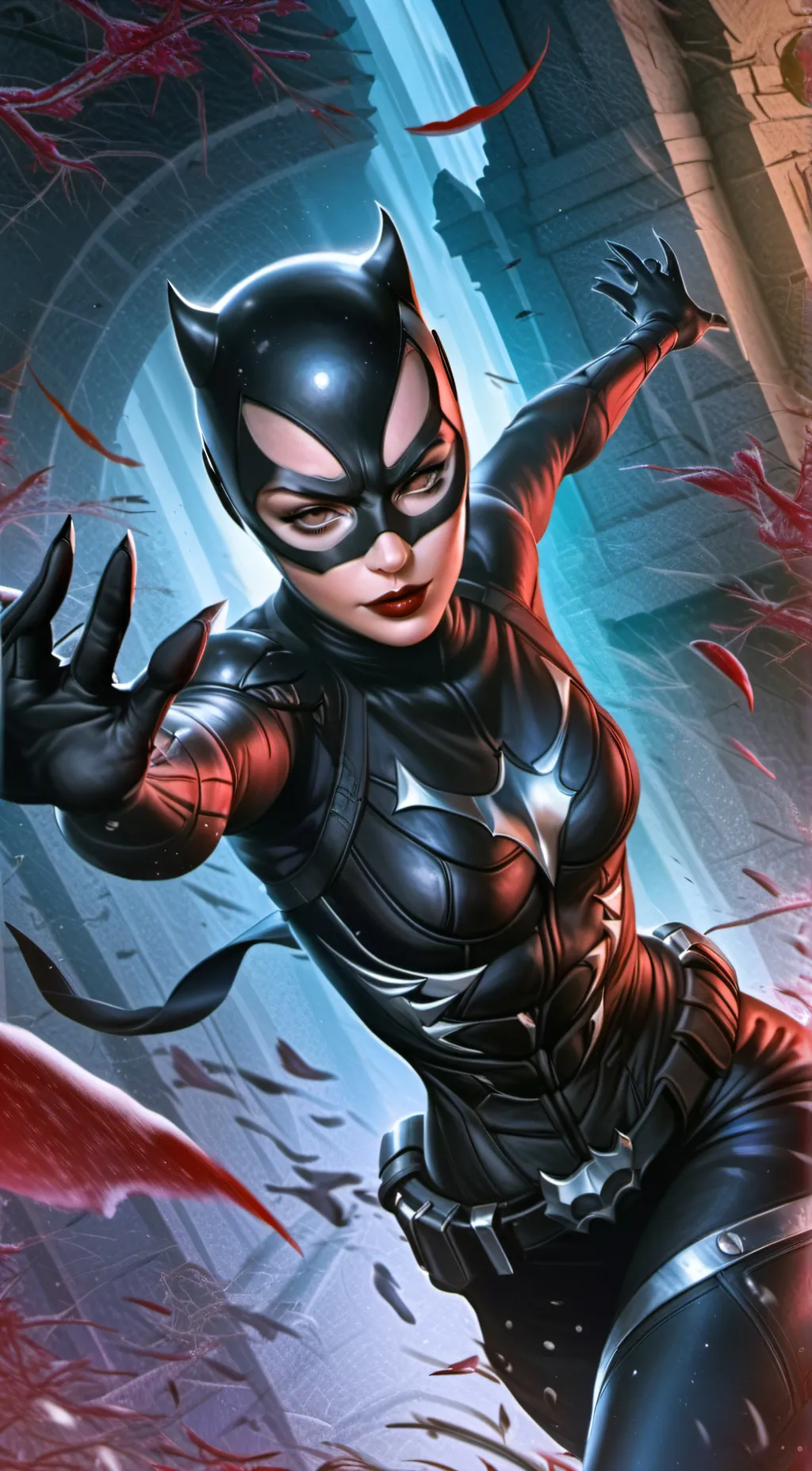 ai character: Catwoman  background