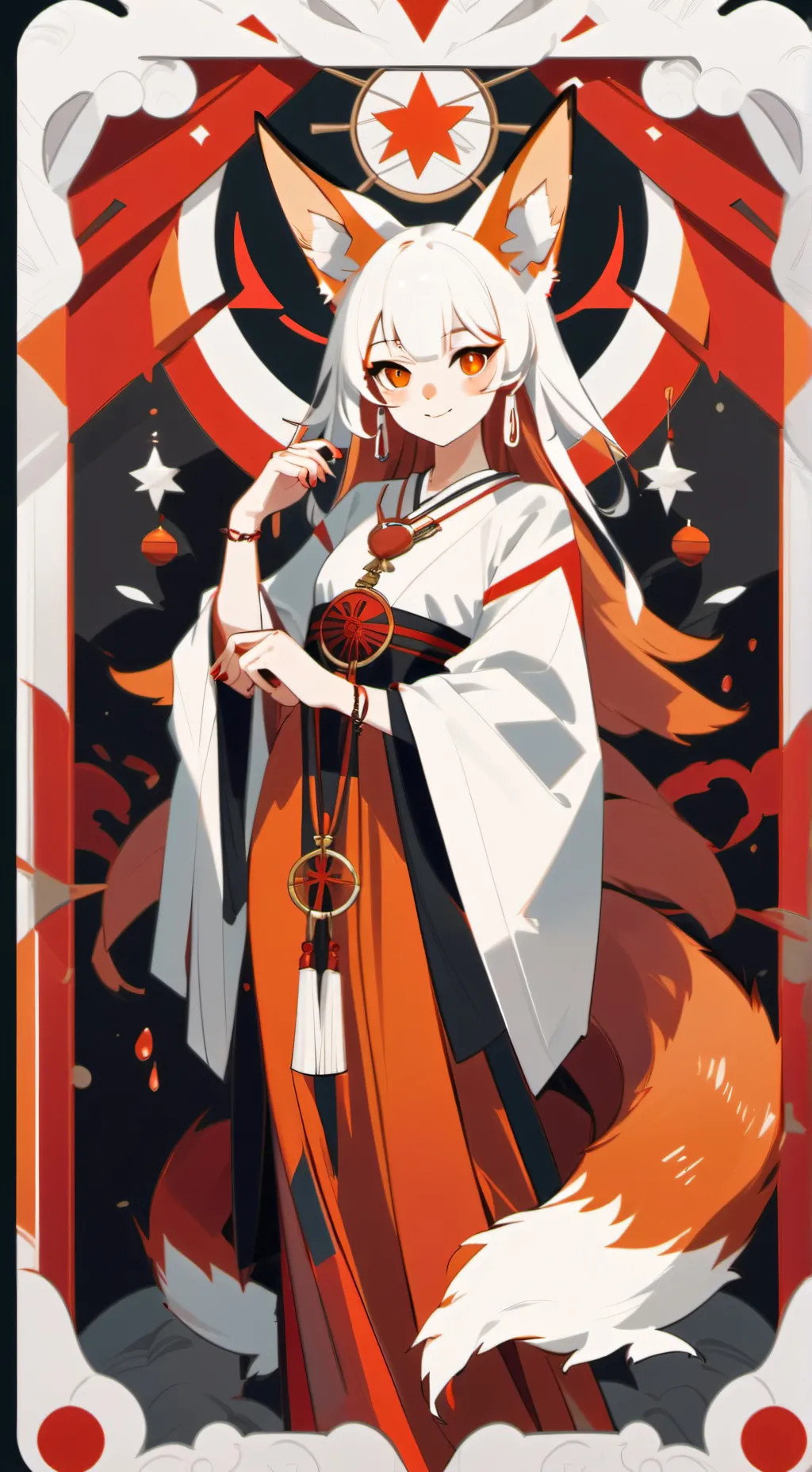ai character: Mokko fox background