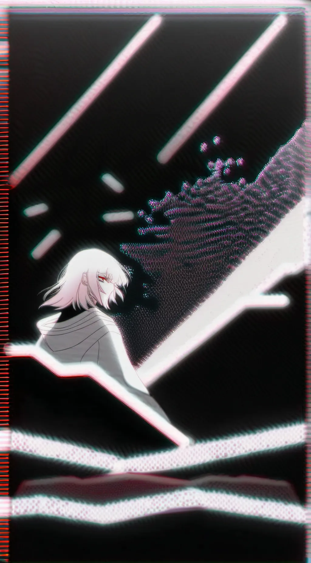 ai character: Glitch background