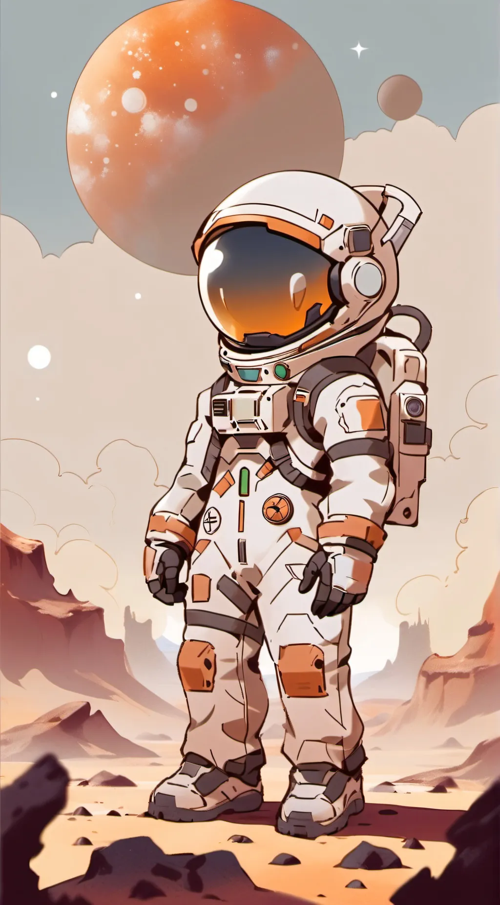 ai character: The lion of mars  background